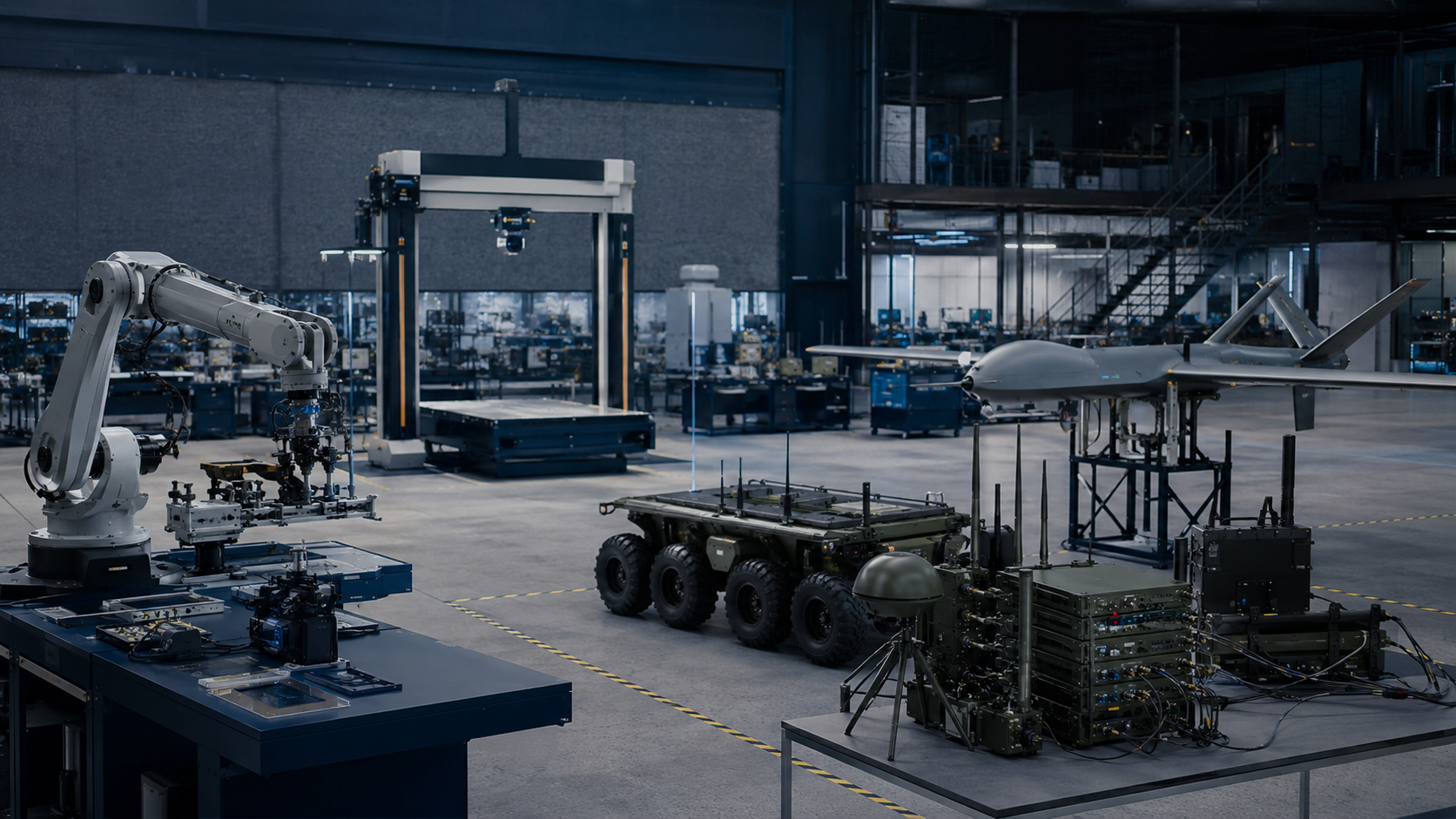 Advanced manufacturing, autonomous systems and resilient communications in an integration facility